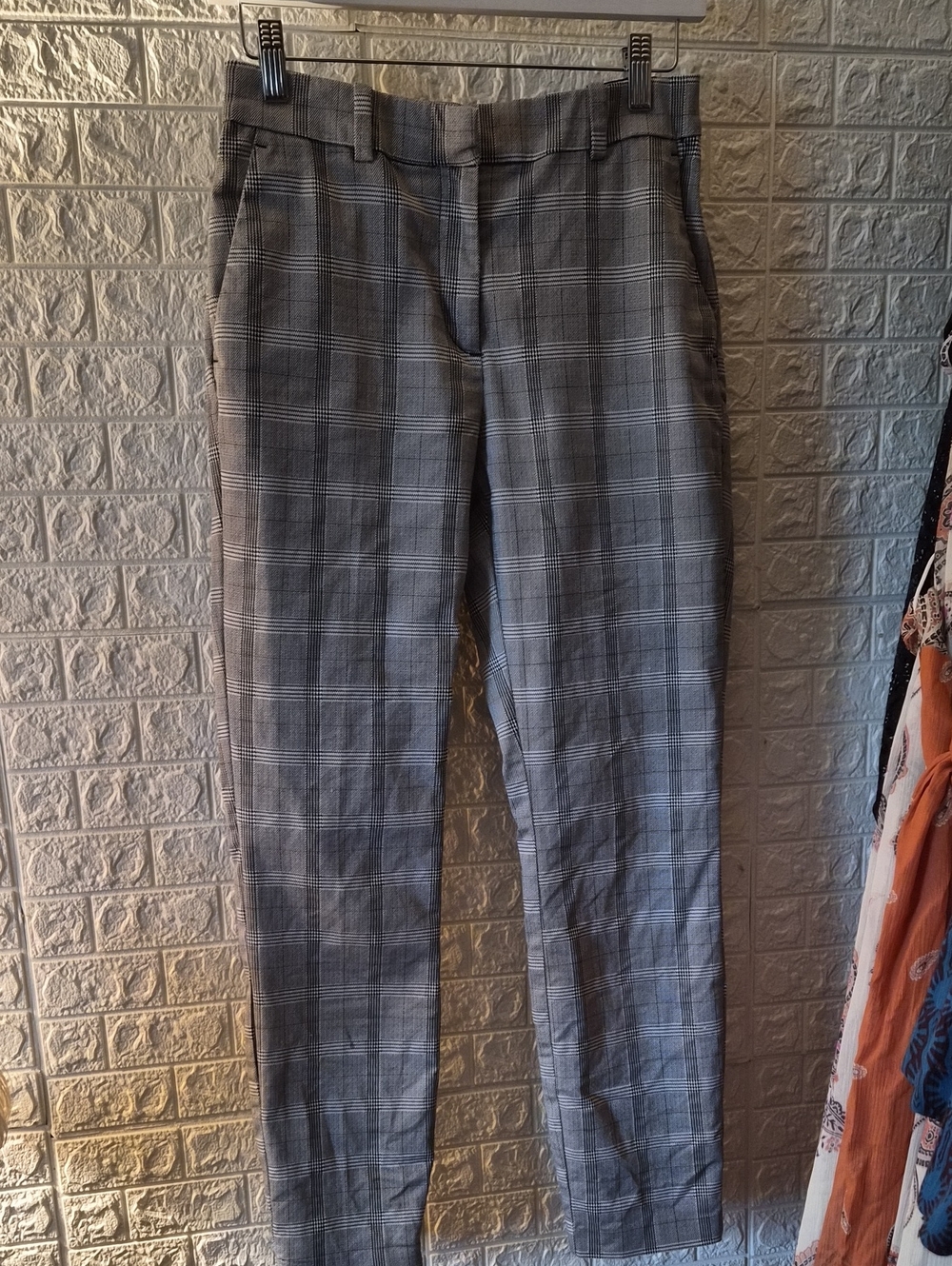 Gray Plaid Dress Pants - Classic Tailored Fit